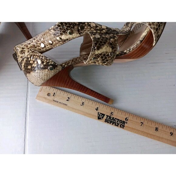 Stuart Weitzman Women's Airforce Roccia Serpent Snake Leather Designer Pumps 6 - Picture 9 of 13